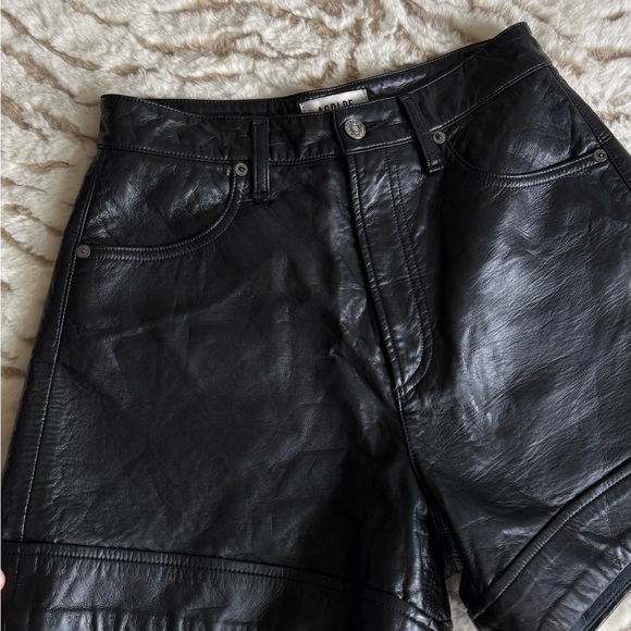 AGOLDE recycled Faux Leather Shorts - Picture 9 of 10